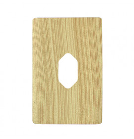 Placa p/ 1 Tomada Vertical 4x2 - Novara Maple